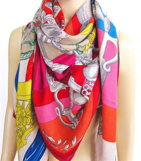 hermes cashmere and silk shawls|Hermes cashmere and silk scarf.